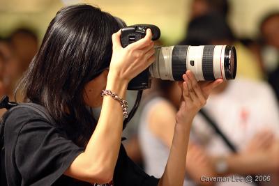 A lady photographer