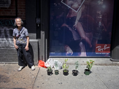 Woman Selling Plants