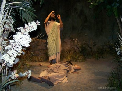 Cain Kills His Brother, Abel.