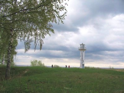 A lighthouse in the fishermen's village Nina