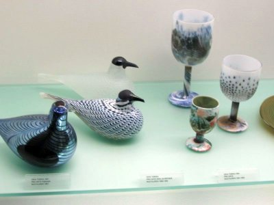 Birds and Cups by Designer Oiva Toikka, Nuutajrvi Glass