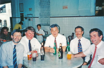 1993 Ipoh the survey team from left Jack Davie, Alan Tappin, Jin Lor, George Fricker & Alan Coleman