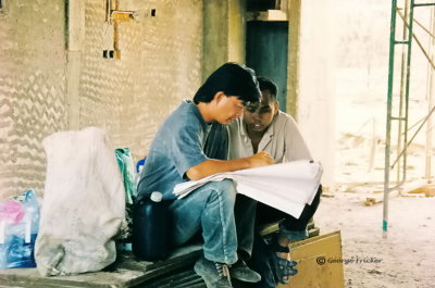 Construction site - reading the plans