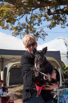Warm Springs Mayor Sheila Lee and her rescue Scot, Tucker