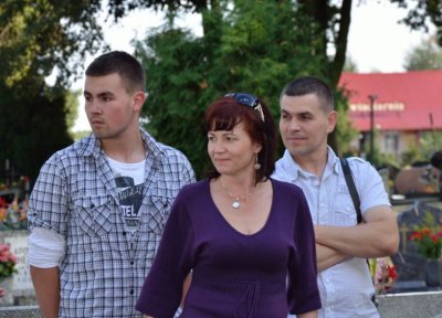 Piotrek, Grazyna i Darek.
