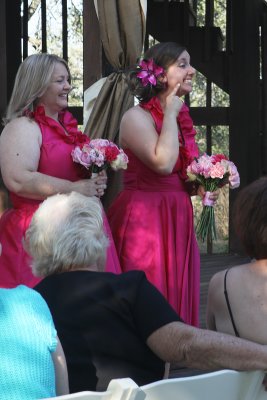 Telling the ringbearer to smile!