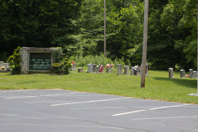Cemetery complete with Confederate flag
