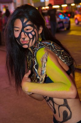 Body painting by Andy Golub in Times Square, July 10, 2012.
