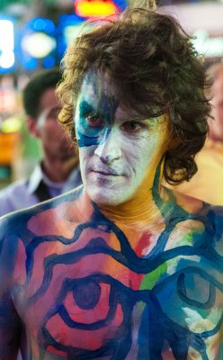 Body painting by Andy Golub, Times Square, July 17, 2012