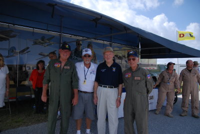 FIA 3-24-2011 Doolittle Raider, David J. Thatcher with B-25 Ground Crew