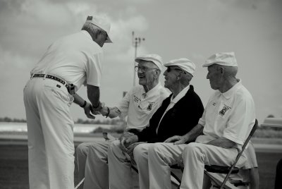 Gen. Fred Buckingham, Congratulates The Doolittle Raiders