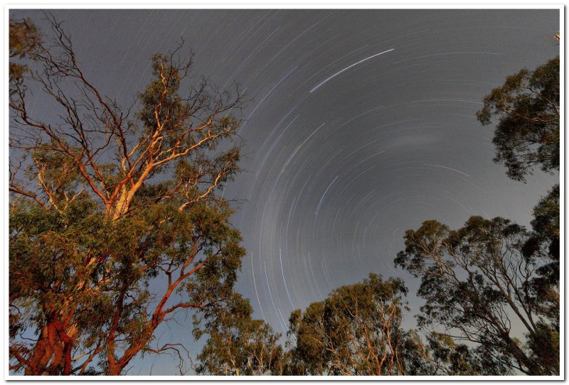 Star Trail during Full Moon