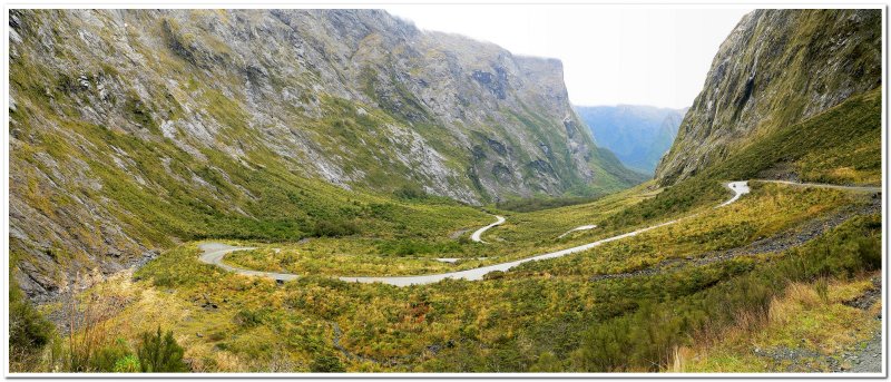 Homers Tunnel Milford Sound Pano