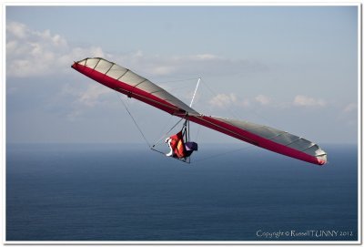 Hang Gliding Over Pacific Ocean