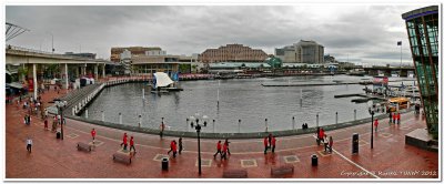 Darling Harbour Pano with Red Jackets