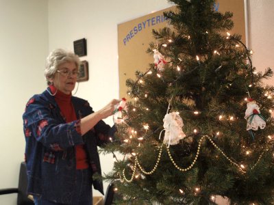 June decorates tree