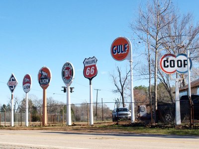 Oil Patch signs.