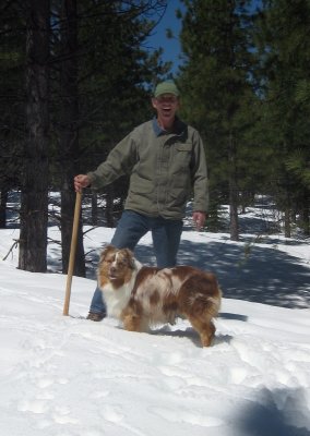 Larry and Skye Lea in the Blue Canyon Snow