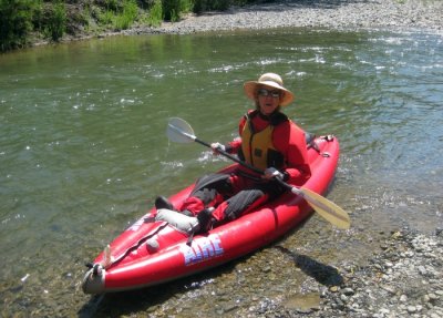 Ann Lehr on the North Fork of Cache Creek