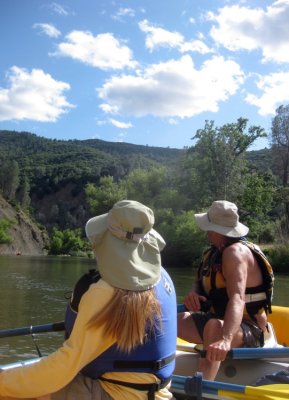 Steve Menicucci and Lisa Maxwell Observing Bald Eagles in the Cache Creek Wilderness