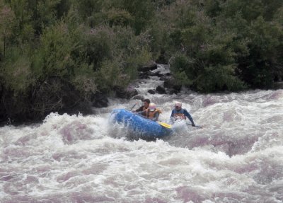 Gary Rollinson, Jonetta Bledsoe, and Vitaliy Yatchuk at Mothers Rapid on Cache Creek