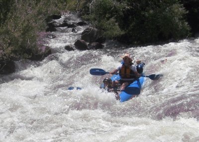 Jon Jay with Nephew Tyler Hughes at Mothers Rapid on Cache Creek