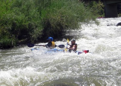 Larry Hazen with Amy Neiblum at Mothers Rapid on Cache Creek