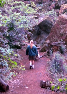 Lisa on an Oregon Trail