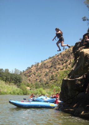 Leah Currier at Jumping Rock on Cache Creek