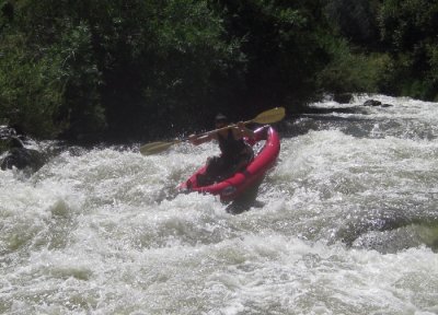 Arthur Bowlds at Mother's Rapid on Cache Creek