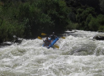 Kyle and Erin Kruger at Mother's Rapid on Cache Creek