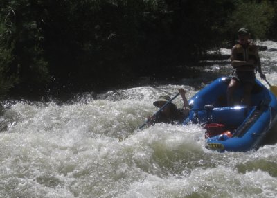 Larry Hazen and Lisa Maxwell at Mother's Rapid on Cache Creek