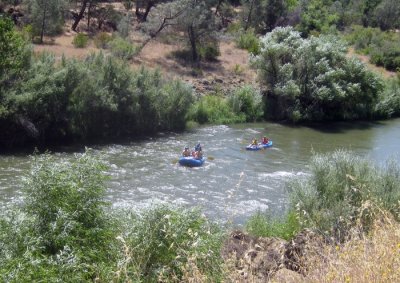 Aline Muller and Marie Guyot Floating the Cache Creek Rumsey Run (Gary Rollinson Guiding)