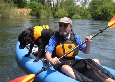 Dave Hellerstein and Jake on the Mokelumne