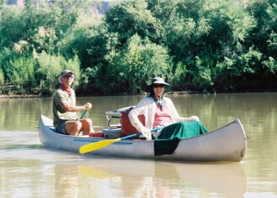 Larry Hazen and Angela Rose on the Green River in Utah