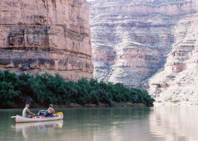 Larry and Angela in Stillwater Canyon on the Green River