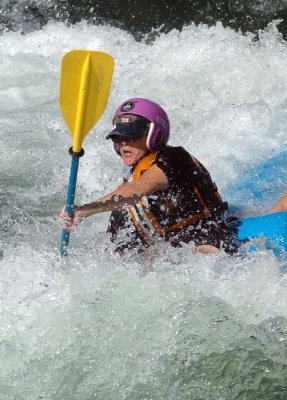 Lisa Maxwell at Satan's Cesspool on the American River