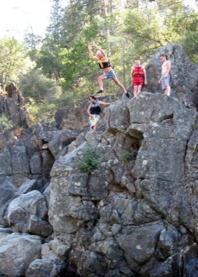 Larry at Jumping Rock on the South Fork of the American River