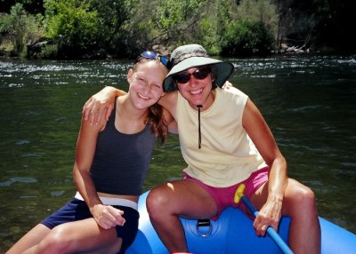 Angela Rose with Her Niece on the American River