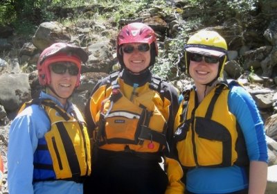 Ingrid Gennity with Friends Therese Rozowski and Zusana Majkova at Cache Creek