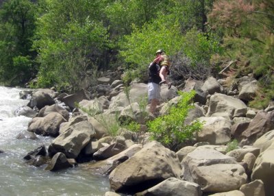 Walking the Littlest Angel Around Mother's Rapid