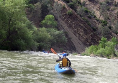 Paul Eilers Approaching Mad Mike Rapid in the Cache Creek Wilderness