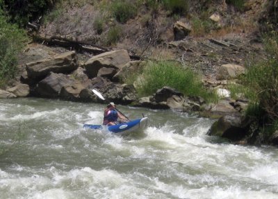 Denise Lloreda at the S-Curve on Cache Creek