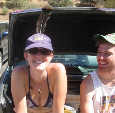 Julie Marmor and Max Cutty at the Salmon Falls Bridge Takeout (Organizing the Shuttle)