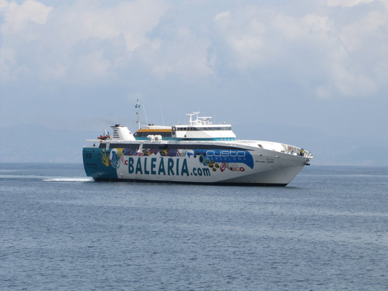 Balerarias Ramon Llull arrives at La Savina from Denia - June 2011