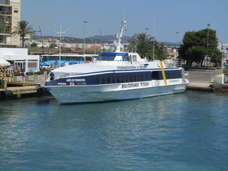 Mediterranea Pitiusas new ferry Aires de Formentera at Ibiza