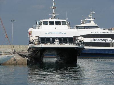 Balearia's 'New' Ferry Maverick Dos at La Savina - September 2011