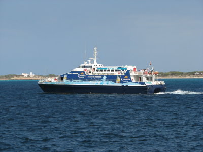 Balearia's Eivissa Jet leaving La Savina - September 2011