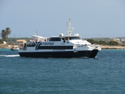 Trasmapi's Ibiza Jet approaching La Savina - September 2011