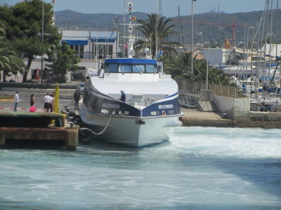 Mediterranea Pitiusa's new ferry Aires de Formentera at Ibiza